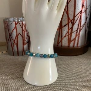 Blue Agate Stretch Bracelet